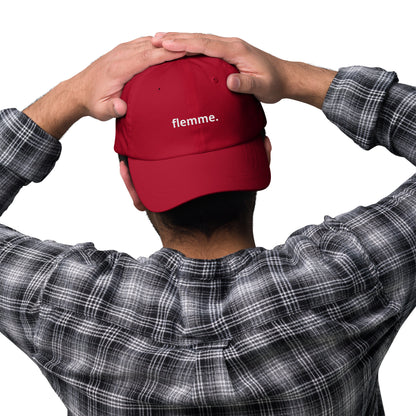 casquette : flemme.
